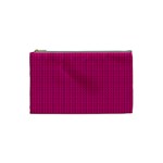 Purple Lego Texture Macro, Purple Dots Background Cosmetic Bag (Small)