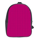 Purple Lego Texture Macro, Purple Dots Background School Bag (Large)