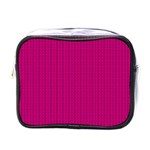 Purple Lego Texture Macro, Purple Dots Background Mini Toiletries Bag (One Side)