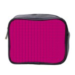 Purple Lego Texture Macro, Purple Dots Background Mini Toiletries Bag (Two Sides)