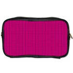 Purple Lego Texture Macro, Purple Dots Background Toiletries Bag (One Side)