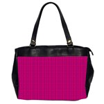 Purple Lego Texture Macro, Purple Dots Background Oversize Office Handbag (2 Sides)