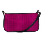 Purple Lego Texture Macro, Purple Dots Background Shoulder Clutch Bag