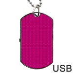 Purple Lego Texture Macro, Purple Dots Background Dog Tag USB Flash (One Side)