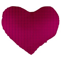 Purple Lego Texture Macro, Purple Dots Background Large 19  Premium Heart Shape Cushions from ArtsNow.com Front