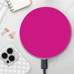 Purple Lego Texture Macro, Purple Dots Background Wireless Fast Charger(White)