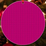 Purple Lego Texture Macro, Purple Dots Background UV Print Acrylic Ornament Round