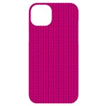 Purple Lego Texture Macro, Purple Dots Background iPhone 14 Plus Black UV Print Case