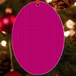 Purple Lego Texture Macro, Purple Dots Background UV Print Acrylic Ornament Oval