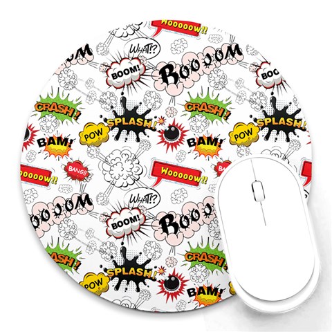 Pattern Seamless Texture Cartoon Round Mousepad from ArtsNow.com Front