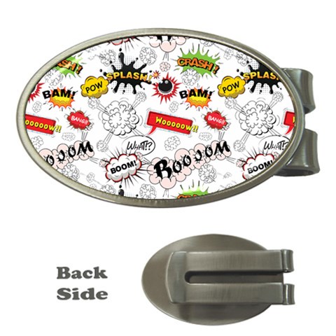 Pattern Seamless Texture Cartoon Money Clips (Oval)  from ArtsNow.com Front