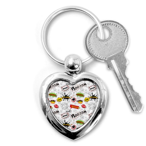 Pattern Seamless Texture Cartoon Key Chain (Heart) from ArtsNow.com Front