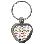 Pattern Seamless Texture Cartoon Key Chain (Heart)