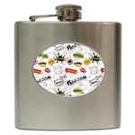 Pattern Seamless Texture Cartoon Hip Flask (6 oz)