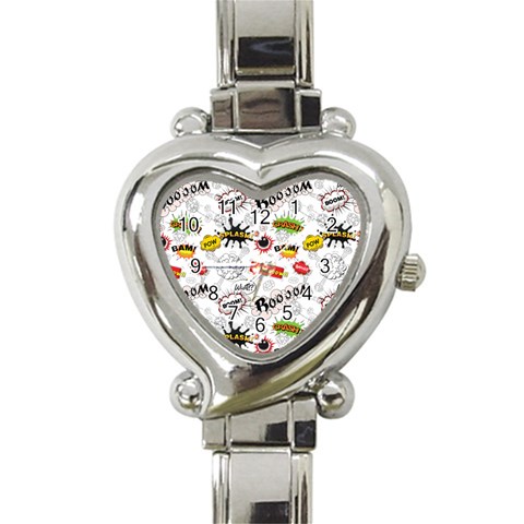 Pattern Seamless Texture Cartoon Heart Italian Charm Watch from ArtsNow.com Front