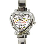 Pattern Seamless Texture Cartoon Heart Italian Charm Watch