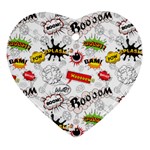 Pattern Seamless Texture Cartoon Heart Ornament (Two Sides)