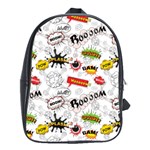 Pattern Seamless Texture Cartoon School Bag (Large)