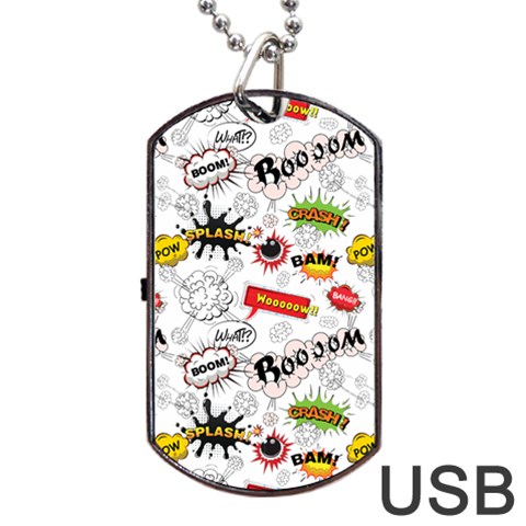 Pattern Seamless Texture Cartoon Dog Tag USB Flash (One Side) from ArtsNow.com Front