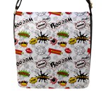 Pattern Seamless Texture Cartoon Flap Closure Messenger Bag (L)