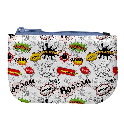 Pattern Seamless Texture Cartoon Large Coin Purse from ArtsNow.com Front