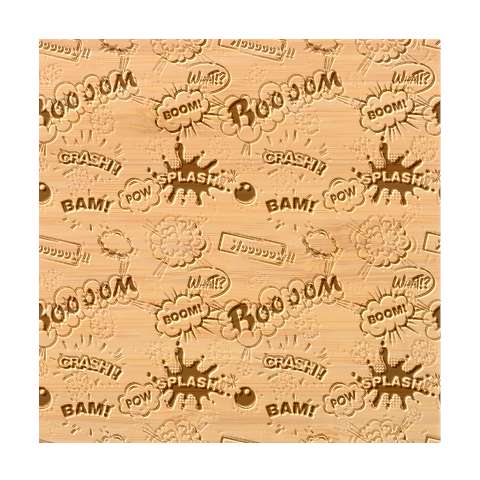 Pattern Seamless Texture Cartoon Bamboo Coaster Set from ArtsNow.com Coaster 4