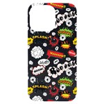 Pattern Seamless Texture Cartoon iPhone 14 Pro Max Black UV Print Case