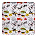 Pattern Seamless Texture Cartoon Square Glass Fridge Magnet (4 pack)