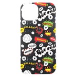 Pattern Seamless Texture Cartoon iPhone 15 Black UV Print PC Hardshell Case