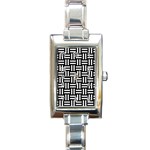 Frets Mosaic Pattern Geometric Rectangle Italian Charm Watch