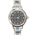 Frets Mosaic Pattern Geometric Round Italian Charm Watch