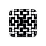 Frets Mosaic Pattern Geometric Rubber Square Coaster (4 pack)