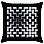 Frets Mosaic Pattern Geometric Throw Pillow Case (Black)