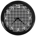 Frets Mosaic Pattern Geometric Wall Clock (Black)