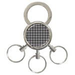 Frets Mosaic Pattern Geometric 3-Ring Key Chain