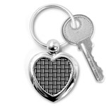 Frets Mosaic Pattern Geometric Key Chain (Heart)