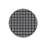 Frets Mosaic Pattern Geometric Rubber Round Coaster (4 pack)