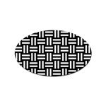 Frets Mosaic Pattern Geometric Sticker (Oval)