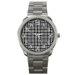 Frets Mosaic Pattern Geometric Sport Metal Watch