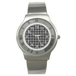 Frets Mosaic Pattern Geometric Stainless Steel Watch