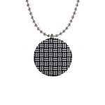 Frets Mosaic Pattern Geometric 1  Button Necklace