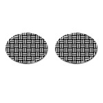 Frets Mosaic Pattern Geometric Cufflinks (Oval)