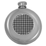 Frets Mosaic Pattern Geometric Round Hip Flask (5 oz)