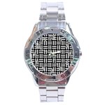 Frets Mosaic Pattern Geometric Stainless Steel Analogue Watch