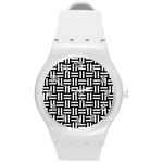 Frets Mosaic Pattern Geometric Round Plastic Sport Watch (M)