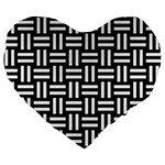 Frets Mosaic Pattern Geometric Large 19  Premium Heart Shape Cushions