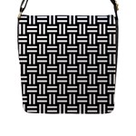 Frets Mosaic Pattern Geometric Flap Closure Messenger Bag (L)