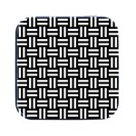 Frets Mosaic Pattern Geometric Square Metal Box (Black)