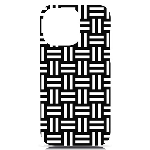 Frets Mosaic Pattern Geometric iPhone 14 Pro Max Black UV Print Case from ArtsNow.com Front