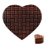 Frets Mosaic Pattern Geometric Heart Wood Jewelry Box